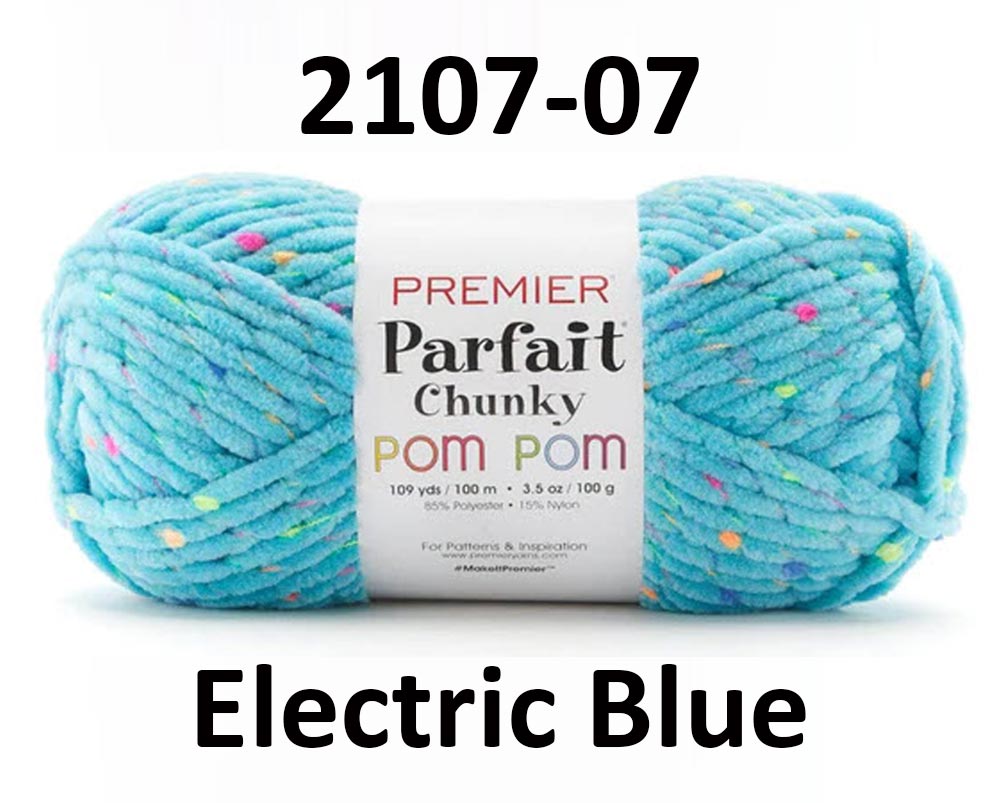 Premier Parfait Chunky Pom Pom Yarn-Electric Blue