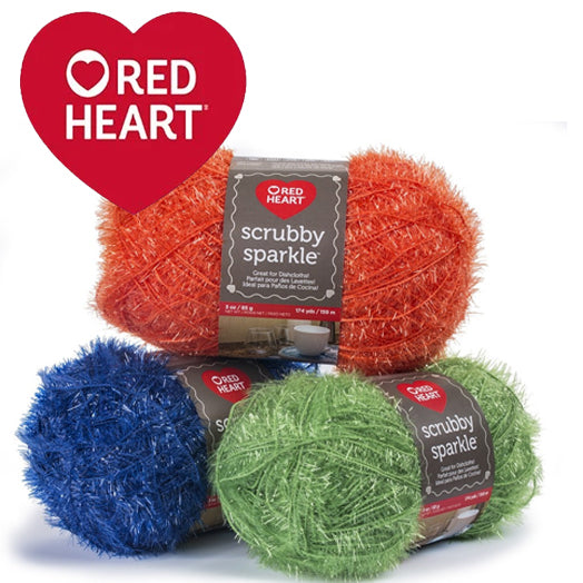 Red Heart Scrubby Sparkle